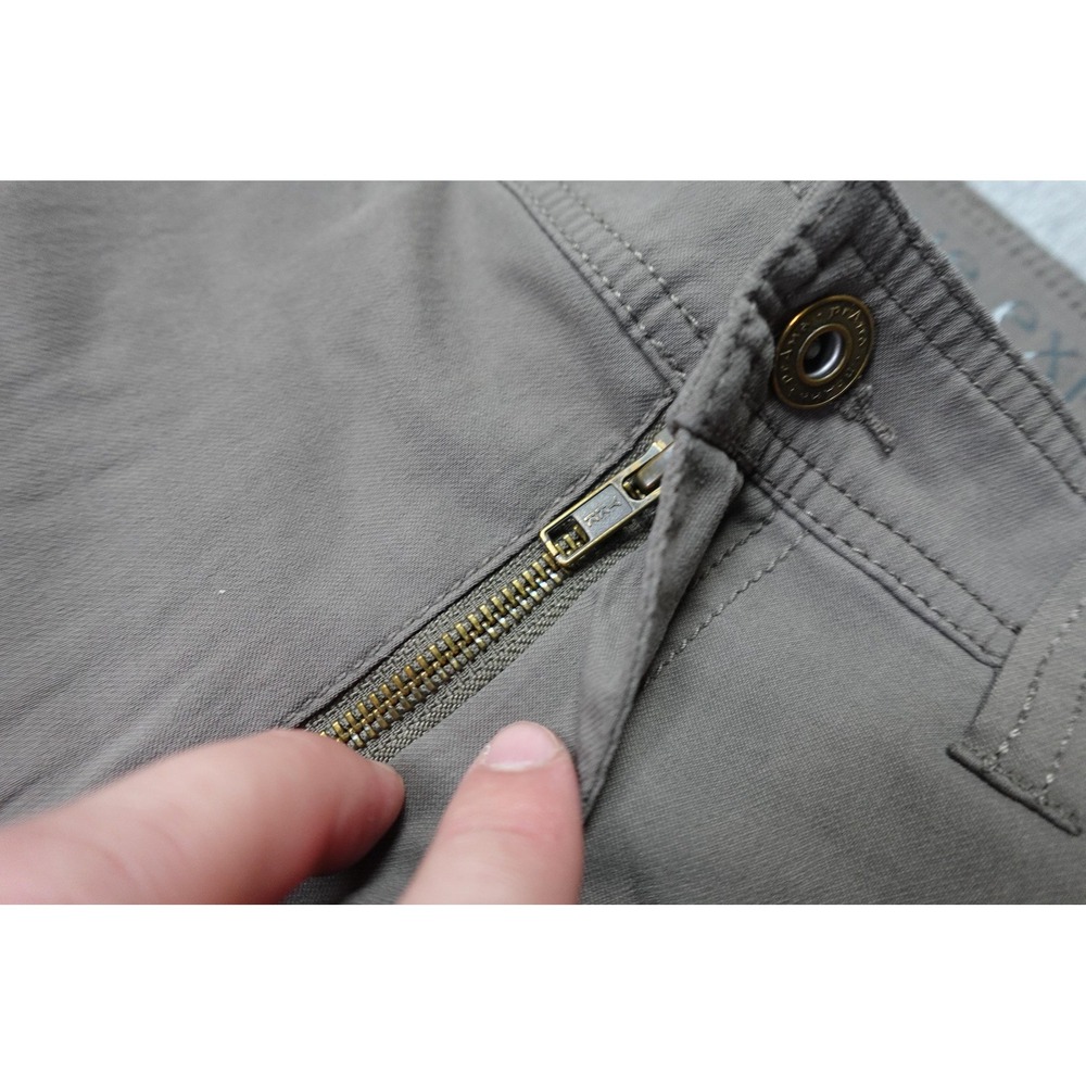 PrAna Chino Pants Mens 36x30 Brown Slim Fit Stretch Travel Casual Microfiber - Picture 9 of 11